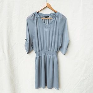 NWT grey-blue flowy dress from express sz XS